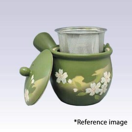 Tokyo Matcha Selection - Tokoname Kyusu teapot - AKIRA - White Plum - 550cc/ml - Cup ami stainless steel net [Standard ship by SAL: NO Tracking number & Insurance]