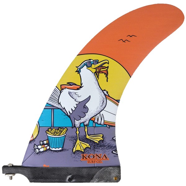 KONA SURF CO. Classic Single Single Center Fin for Longboard,
