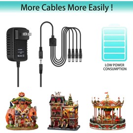 KONKIN BOO Replacement AC Adapter for Lemax # 74707 4.5 Volt Spooky Town Accessory Switching Power Cord