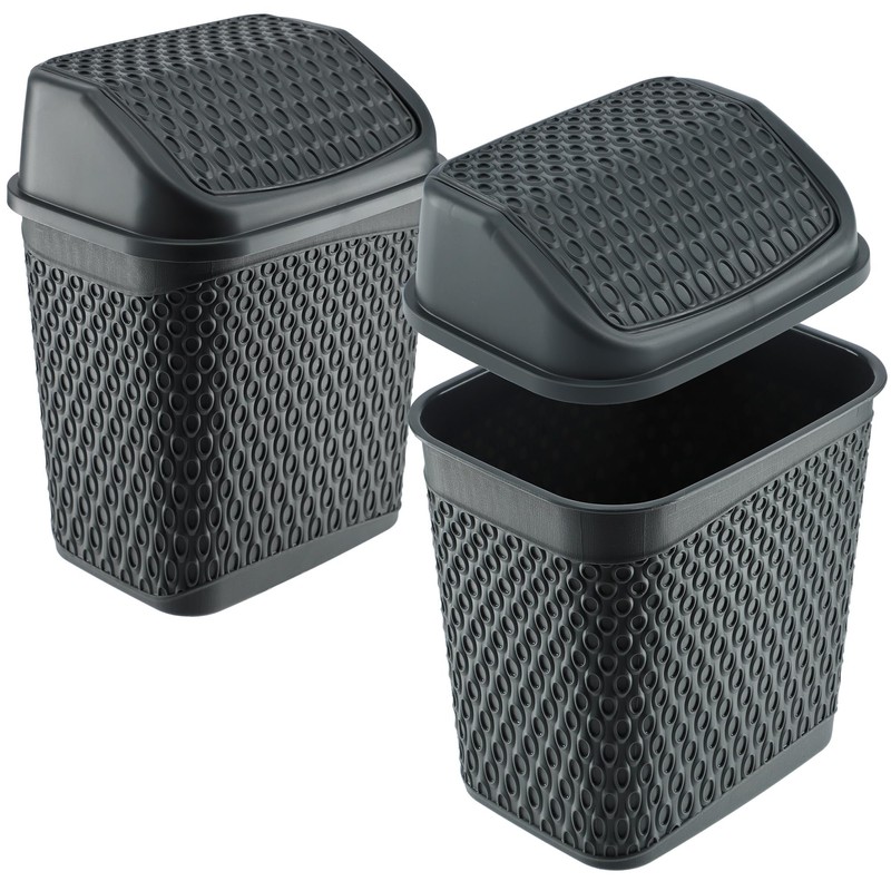 KADAX Rubbish Bin with Swing Lid, Waste Bin with Lid,