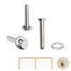 100 Pack Fayevorite Stainless Steel Hand-Crimp Stemball Swages for 1/8"