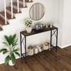 Tajsoon Console Table, Industrial entryway Table, Narrow Sofa Table with