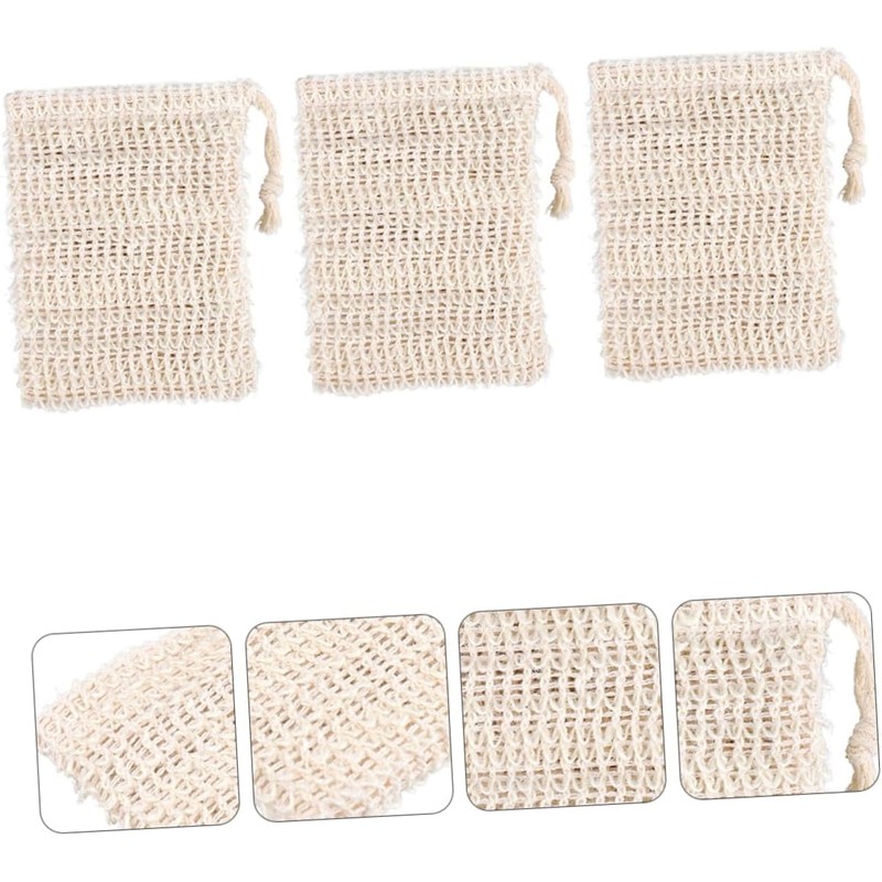 Bolsa de Jabón Exfoliante de Ramio y Yute Baluue 3