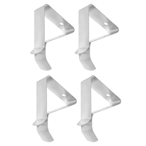 4 Pcs Silver Stainless Steel Thermometer Probe Clips Pot Cup