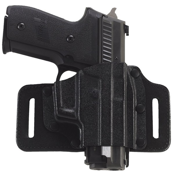 Galco TacSlide Leather/Kydex Holster for Glock 43 Black Right - TS800B