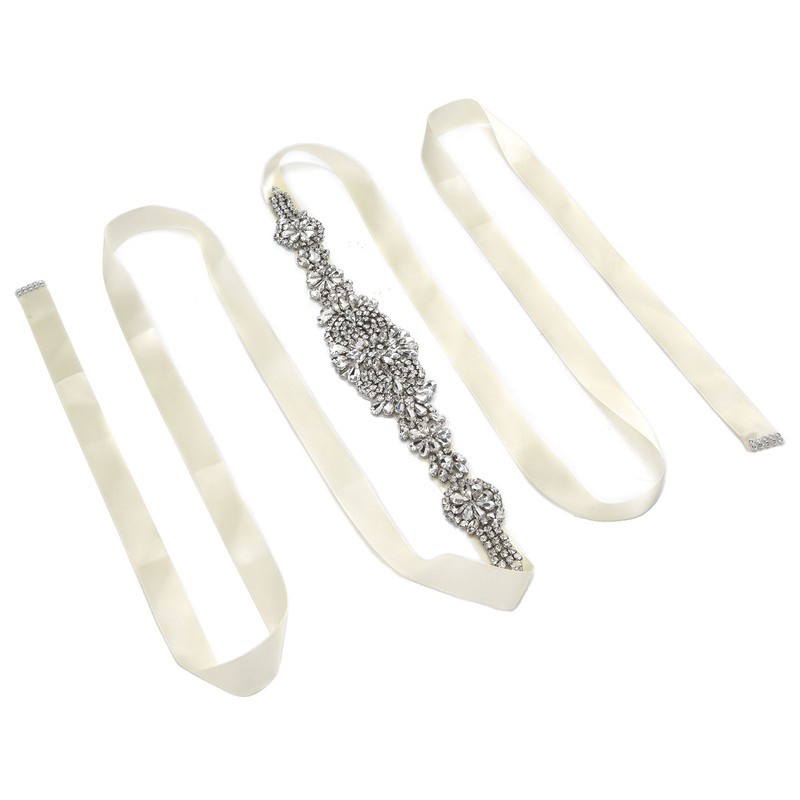 Rhinestone Wedding Dress Belt Elegant Waistbelt Clothes Accessories for Bride