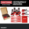 CRAFTSMAN CMXAZBS777 Black/Red 10-Piece Tie-Down Kit with Ratchet Straps, Bungees,