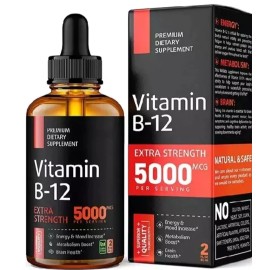 Vitamins High strength Vitamin B12 liquid 5000mcu Fast Absorbtion