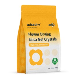 wisedry Silica Gel Crystal for Flowers Drying - 2 LBS, Fine Crystals < 1mm, Color Indicating, Reusable