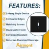 Jumbo 2-Gang Toggle Switch Plate Cover – Oversized 5.5"x5.5" Centered