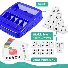 Juego educativo de cartas de juego, juegos de palabras de vista, juguetes interactivos. Juguetes educativos para niños, juguetes educativos para niños y niñas, regalos de fiesta de cumpleaños para 3, 4, 5, 6 años de edad