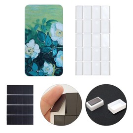 FCLUB Watercolor Palette Tin Box with 20 Full Pans, Empty Magnetic Squares - Metal Art Paint Mixing Tray for Watercolor Painting, Portable Paint Box for Artists