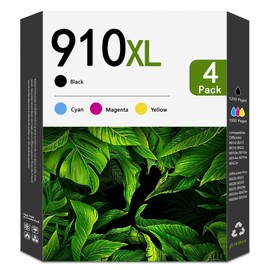 PikBey 910XL High Yield Ink Cartridges Compatible 910XL Ink Cartridges Replacement for HP OfficeJet 8010 8015 8018 8022 Pro 8020 8025 8028 8030 8035 Printer (4-Pack, Black/Cyan/Magenta/Yellow)