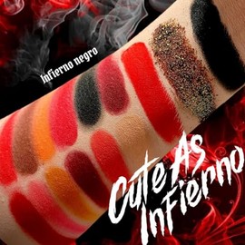 Malagna Cosmetics Paleta de Sombras de ojos 15 tonos rojas veganas ultra pigmentadas