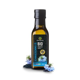 Kräuterland Bio Schwarzkümmelöl 100ml, GEFILTERT, kaltgepresst, 100% Nigella Sativa, ohne Zusatz von Aromen, ohne Frabstoffe, ohne Konservierungsstoffe - direkt aus unserer hessischen Ölmühle