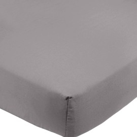 Extra Deep Fitted Sheet 40cm 16 Inch - Non Iron Easy Care Soft Brushed Microfibre Fabric Shrinkage and Fade Resistant, Single - Grey