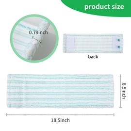 Pack of 3 Replacement Wipes, Suitable for Leifheit Profi XL Micro Duo/Profi XL Cotton Plus, Microfibre Cotton, Anti Lint Push Button, Universal for Tiles/Wooden Floors, Replacement Caps
