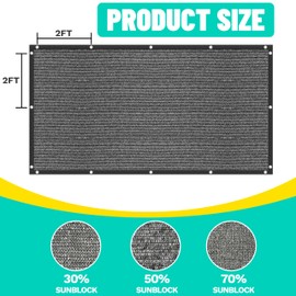 Royal Shade 50% Black Shade Cloth 20FT x 24FT Mesh Tarp with Grommets for Garden Patio, Plant Shading, Greenhouse, Pergola, Chicken Coop, Dog Kennel, Lawn