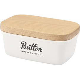 LW-221 Lilly White Enamel Butter Case, White Size: Approx. W 5.9 x D 3.9 x H 2.6 inches (15 x 10 x 6.7 cm)
