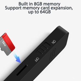8GB MP3 Player, Memory 64GB, Expandable USB Flash Drive Type, Supports OTG HiFi, Lossless Sound, Slim Portable Music Player, Multiple Charging Options