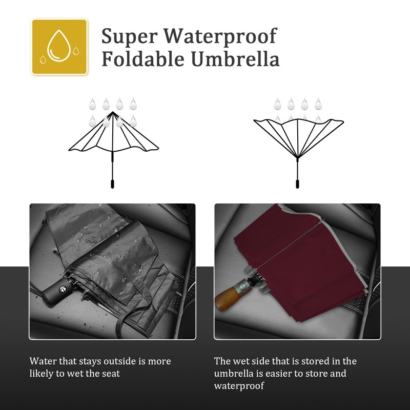 Pioggistar Windproof Umbrella for Men and Women, Inverted Umbrellas 10