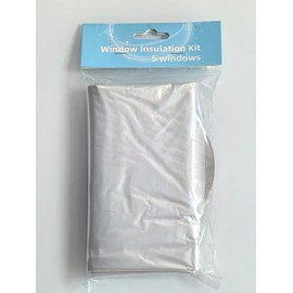 EDVENA Indoor Window Insulation Kit Insulator Kit for 5 - 3'x5' Windows, Clear, 5W-01