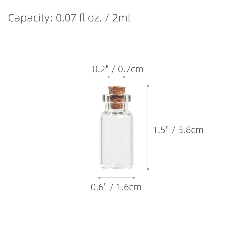 Magic Season Tiny Decorative Glass Bottles (24 Pcs / 0.6x1.5
