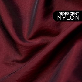 Betty Dain Professional Zip Front Salon Stylist Vest, V-Neck, Iridescent Fabric, Adjustable Belt, Two Lower Pockets with Zippered Bottoms, Lightweight, Machine Washable Nylon, Burgundy, S