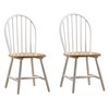 Boraam Farmhouse Chair, White/Natural, Set of 2