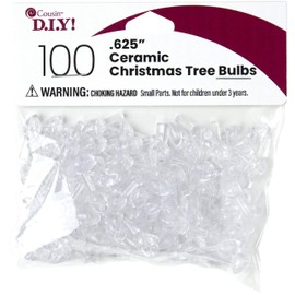 Christmas Tree Bulbs for Ceramic Tree, .625 inch, 100 Piece Set