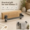 No-Drill Suction Cup Towel Bar for Bathrooms – Folding Aluminum
