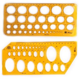 SCGEHA Template, Circle, Ellipse, For Drafting, Drawing, Architecture, Ruler, Set of 2