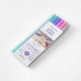 Midori Relax 38082006 Color Pen Paintable Stamps 6 Pieces