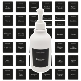 Persönliche Wohlfühl-Etiketten, schwarz, italienisch, elegant, wasserdicht für Hautpflege-Organizer, Make-Up-Organizer, Creme-Organizer, Badezimmer-Organizer, Seifenhalter für Dusche