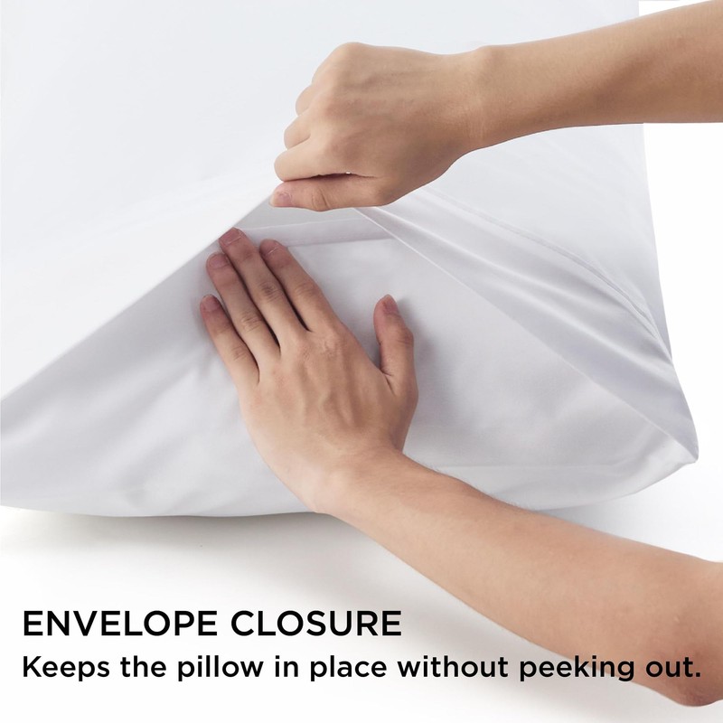 ZPECC White Pillow Cases Queen Size Set of 4, 20x30