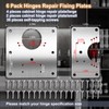 6 PCS Cabinet Hinge Repair Plate, Hinges Repair Fixing Plates,