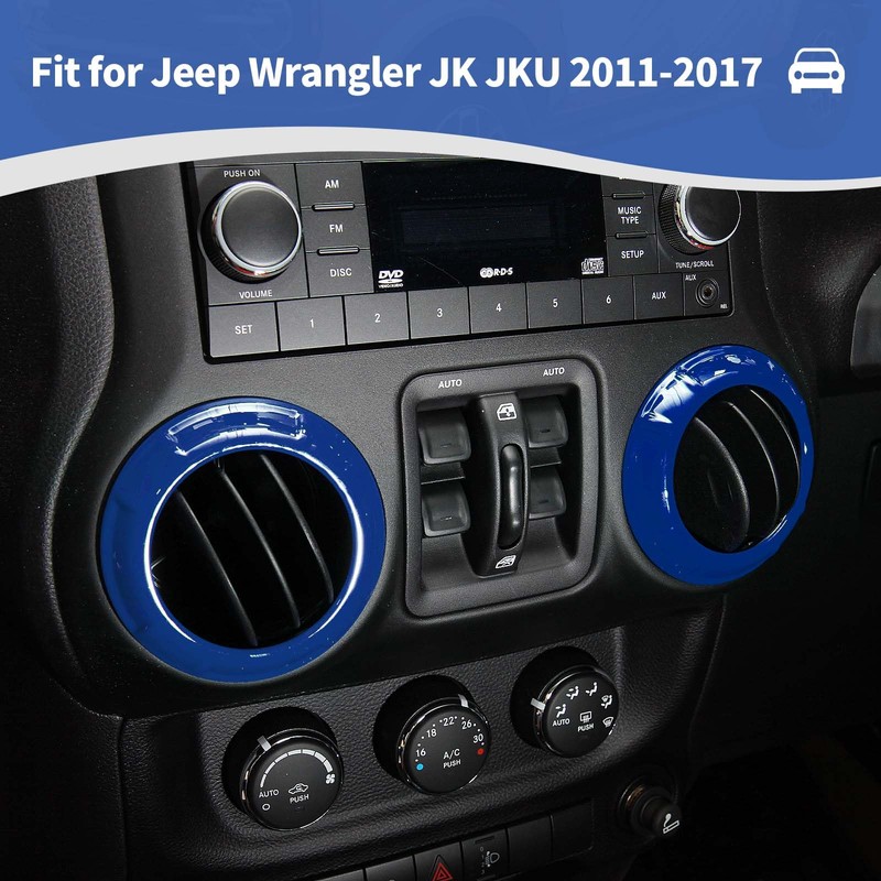 RT-TCZ for Jeep JK Air AC Vents Cover Trim Rings