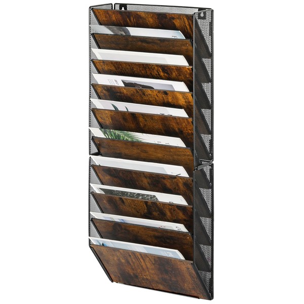 Solinxe 10 Pockets Wall File Holder Hanging Mail Paper Document