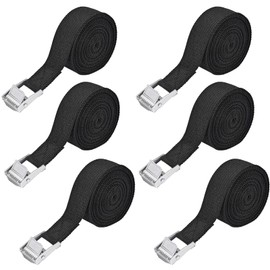 6Pcs Ratchet Tie Down Straps, 3mx25mm Heavy Duty Ratchet Belts, Adjustable Retaining Straps, Lashing Straps, Bearing capacity 250kg, for Vans, Motorcycle, Trucks, Bicycle, Luggage, Cargo, Trailer