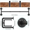 Yawinhe Industrial Pipe Clothing Rack with Shelves,Closet Rod,Rustic Brown