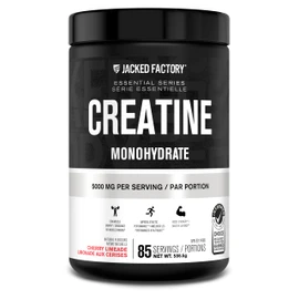 Creatine Monohydrate Powder 578g - Creatine Supplement for Muscle Growth, Increased Strength, Enhanced Energy Output and Improved Athletic Performance by Jacked Factory - 85 Servings, Cherry Limeade