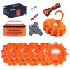 DK 6-Pack LED Road Flare Car Emergency Kit Magnetic Base