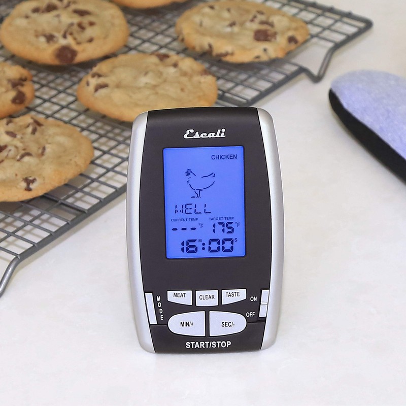 Escali DHRW1 Wireless BBQ, Meat, Fish Thermometer and Timer, 200