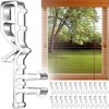 24 PCS Hidden Channel Valance Clips, 2-1/8inch Clear Plastic Blinds