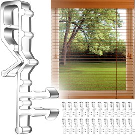 24 PCS Hidden Channel Valance Clips, 2-1/8inch Clear Plastic Blinds Clips for Valance with a Groove in The Back