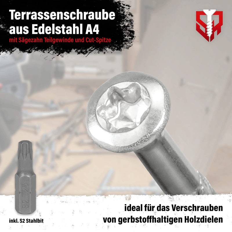 SCREW REBEL Decking Screws ST-FIX Stainless Steel A4 5.0 x