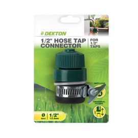 DEKTON 1/2"-5/8" Hose Tap Adapter for 1/2" to 3/4" Tap – Durable, Easy-to-Install Connector for Garden Hoses | Perfect for Drip Irrigation Systems and Watering Tools | Universal Fit and Compatibility