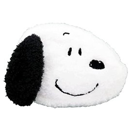 Unique PEANUTS Face Cosmetic Pouch, Snoopy (Black) ES441A, Popular Characters, Present, Embroidered Logo, Wallet, Small Purse