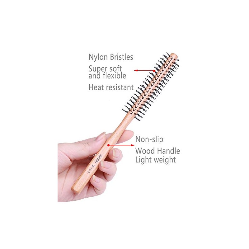 PERFEHAIR Small Round Brush for Short Hair 1 Inch Mini