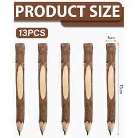TPZORJX 12 x Branch Wooden Pencils, Rustic Branch, Lumberjack Look Pencils, Tree Pencil, Pencils Children's Party Bags, Branch Pencils for Party Gift, Children's Birthday Gift